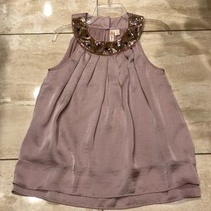 Mauve color blouse with sequence